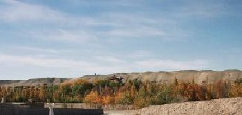 Building in front of Buddhist cave.