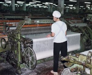 Old weaving machinery.